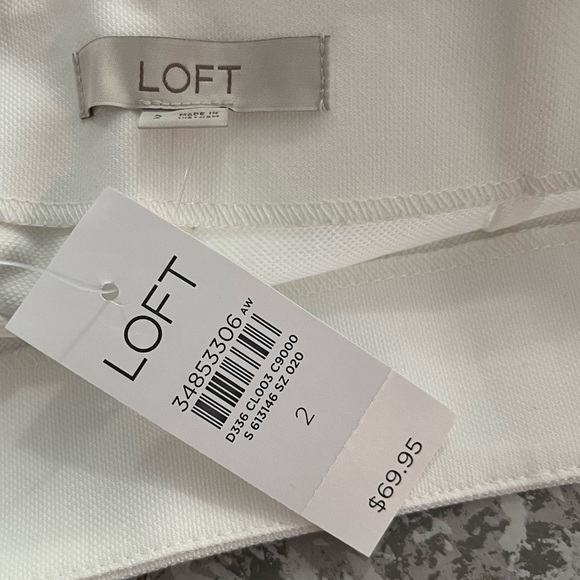 NWT LOFT Button Pocket Shift Skirt - Picture 7 of 9